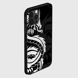 Чехол для iPhone 12 Pro ЯПОНСКИЙ БЕЛЫЙ ДРАКОН JAPAN WHITE DRAGON, цвет: 3D-черный — фото 2