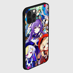 Чехол для iPhone 12 Pro ГЕРОИ ИГРЫ GENSHIN IMPACT, цвет: 3D-черный — фото 2