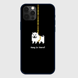 Чехол для iPhone 12 Pro UNDERTALE DOG НА КАНАТЕ, цвет: 3D-черный