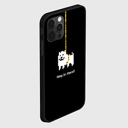 Чехол для iPhone 12 Pro UNDERTALE DOG НА КАНАТЕ, цвет: 3D-черный — фото 2