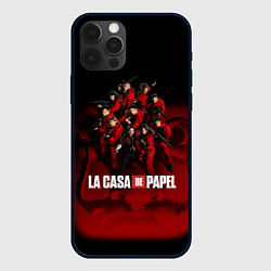 Чехол для iPhone 12 Pro ГЕРОИ СЕРИАЛА БУМАЖНЫЙ ДОМ - LA CASA DE PAPEL, цвет: 3D-черный