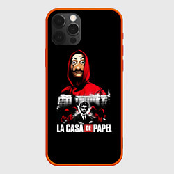 Чехол для iPhone 12 Pro СЕРИАЛ БУМАЖНЫЙ ДОМ LA CASA DE PAPEL, цвет: 3D-красный