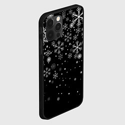 Чехол для iPhone 12 Pro Снежинки - С Новый год, цвет: 3D-черный — фото 2