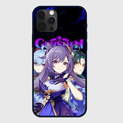 Чехол для iPhone 12 Pro GENSHIN IMPACT ГЕРОИНИ В ОГНЕ, цвет: 3D-черный