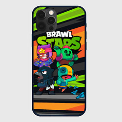 Чехол для iPhone 12 Pro Компания Brawl Stars, цвет: 3D-черный