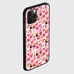 Чехол для iPhone 12 Pro Пирожные с Ягодами, цвет: 3D-черный — фото 2