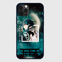 Чехол для iPhone 12 Pro Сяо Xiao, Genshin Impact Геншин импакт, цвет: 3D-черный