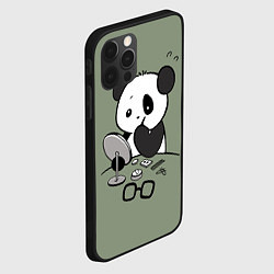 Чехол для iPhone 12 Pro Панда красит глаза, цвет: 3D-черный — фото 2