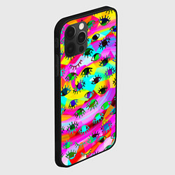 Чехол для iPhone 12 Pro Психоделические взгляды, цвет: 3D-черный — фото 2