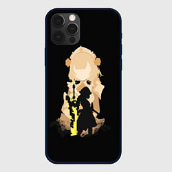 Чехол для iPhone 12 Pro НОЭЛЛЬ ГЕНШИН ИМПАКТ АРТ, цвет: 3D-черный