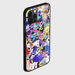 Чехол для iPhone 12 Pro UNDERTALE PATTERN HEROES, ВСЕ ГЕРОИ ИГРЫ, цвет: 3D-черный — фото 2