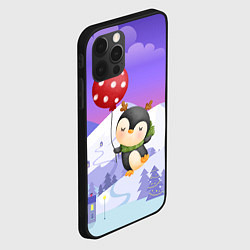 Чехол для iPhone 12 Pro Новогодний пингвин с шариком, цвет: 3D-черный — фото 2