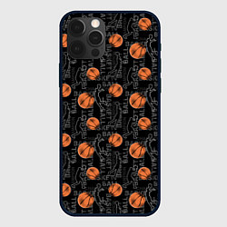 Чехол для iPhone 12 Pro BASKETBALL - Баскетбол, цвет: 3D-черный