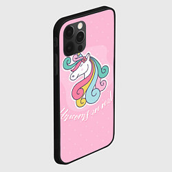 Чехол для iPhone 12 Pro Unicorns are real, цвет: 3D-черный — фото 2