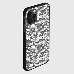 Чехол для iPhone 12 Pro Серый Городской Камуфляж, цвет: 3D-черный — фото 2