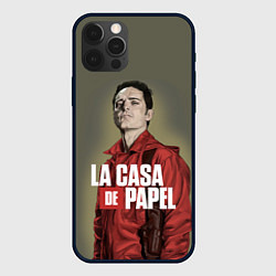 Чехол для iPhone 12 Pro БУМАЖНЫЙ ДОМ БЕРЛИН - LA CASA DE PAPEL, цвет: 3D-черный