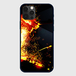 Чехол для iPhone 12 Pro 3D ВЗРЫВ, ОБЛОМКИ NEON EXPLOSION, цвет: 3D-черный