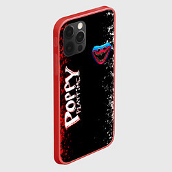 Чехол для iPhone 12 Pro Poppy Playtime - Брызги и капли красок, цвет: 3D-красный — фото 2