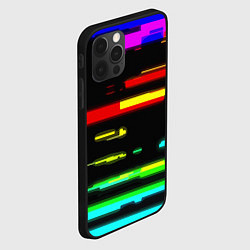 Чехол для iPhone 12 Pro Color fashion glitch, цвет: 3D-черный — фото 2