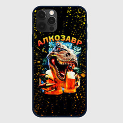 Чехол для iPhone 12 Pro Алкозавр динозавр, цвет: 3D-черный