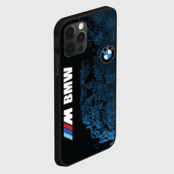 Чехол для iPhone 12 Pro BMW M Series Синий Гранж, цвет: 3D-черный — фото 2