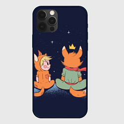 Чехол iPhone 12 Pro Маленький принц и лис смотрят на небо