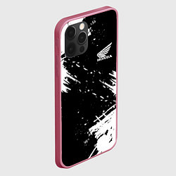 Чехол для iPhone 12 Pro Honda Брызги Красок, цвет: 3D-малиновый — фото 2