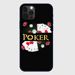 Чехол для iPhone 12 Pro Покер POKER, цвет: 3D-черный