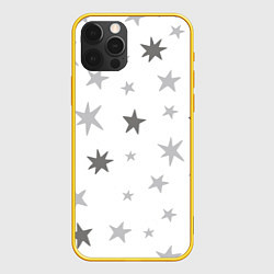 Чехол для iPhone 12 Pro Звездочкиstars, цвет: 3D-желтый