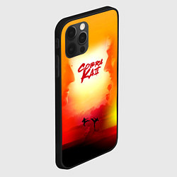 Чехол для iPhone 12 Pro Кобра Кай Закат Градиент Cobra Kai Sun, цвет: 3D-черный — фото 2