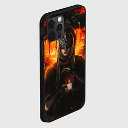 Чехол для iPhone 12 Pro FIRE KEEPER Dark SOULS III Дарк соулс, цвет: 3D-черный — фото 2