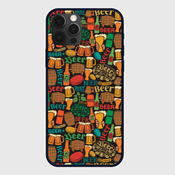 Чехол для iPhone 12 Pro Пиво Beer, цвет: 3D-черный