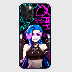 Чехол для iPhone 12 Pro JINX ДЖИНКС NEON PATTERN, цвет: 3D-черный