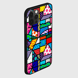 Чехол для iPhone 12 Pro Ромеро Бритто красочный узор, цвет: 3D-черный — фото 2