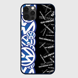 Чехол для iPhone 12 Pro Volkswagen Scirocco Half Pattern, цвет: 3D-черный