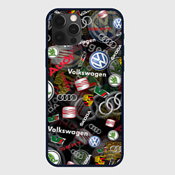 Чехол для iPhone 12 Pro Volkswagen Group AUDI VW SEAT PORSCHE SKODA, цвет: 3D-черный