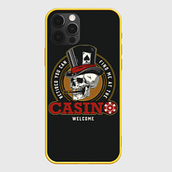 Чехол для iPhone 12 Pro CASINO - Казино, цвет: 3D-желтый