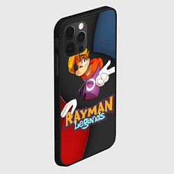 Чехол для iPhone 12 Pro Rayman на абстрактном фоне, цвет: 3D-черный — фото 2