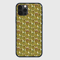 Чехол для iPhone 12 Pro Маски майя, цвет: 3D-черный