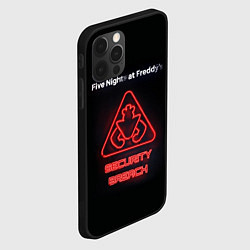 Чехол для iPhone 12 Pro Five Nights at Freddys: Security Breach logo, цвет: 3D-черный — фото 2