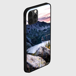 Чехол для iPhone 12 Pro Горы на закате, цвет: 3D-черный — фото 2