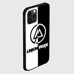 Чехол для iPhone 12 Pro Linkin Park ЧБ, цвет: 3D-черный — фото 2