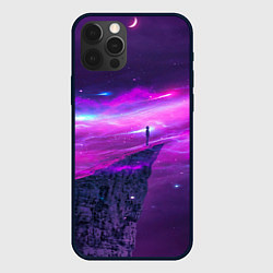 Чехол для iPhone 12 Pro Наедине со вселенной Alone with the universe, цвет: 3D-черный