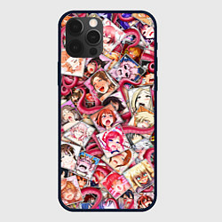 Чехол для iPhone 12 Pro Ахегао с щупальцами в цвете, цвет: 3D-черный