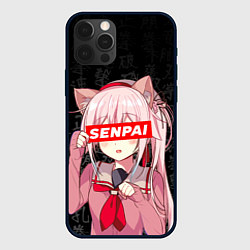 Чехол для iPhone 12 Pro Senpai, Anime Неко тян, цвет: 3D-черный