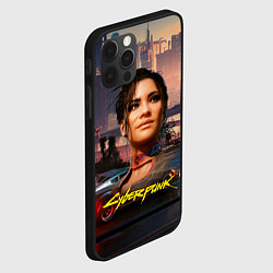 Чехол для iPhone 12 Pro Panam Панам Cyberpunk 2077 портрет, цвет: 3D-черный — фото 2