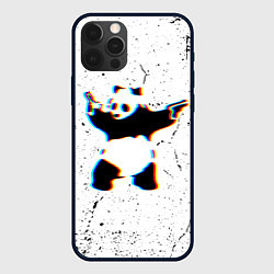 Чехол для iPhone 12 Pro Banksy Panda with guns Бэнкси, цвет: 3D-черный