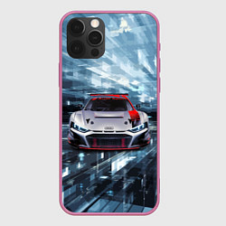 Чехол для iPhone 12 Pro Audi Motorsport Racing team, цвет: 3D-малиновый