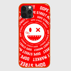 Чехол для iPhone 12 Pro Счастливый Смайлик Red Dope Street Market, цвет: 3D-красный