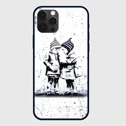 Чехол для iPhone 12 Pro BANKSY БЭНКСИ дети, цвет: 3D-черный